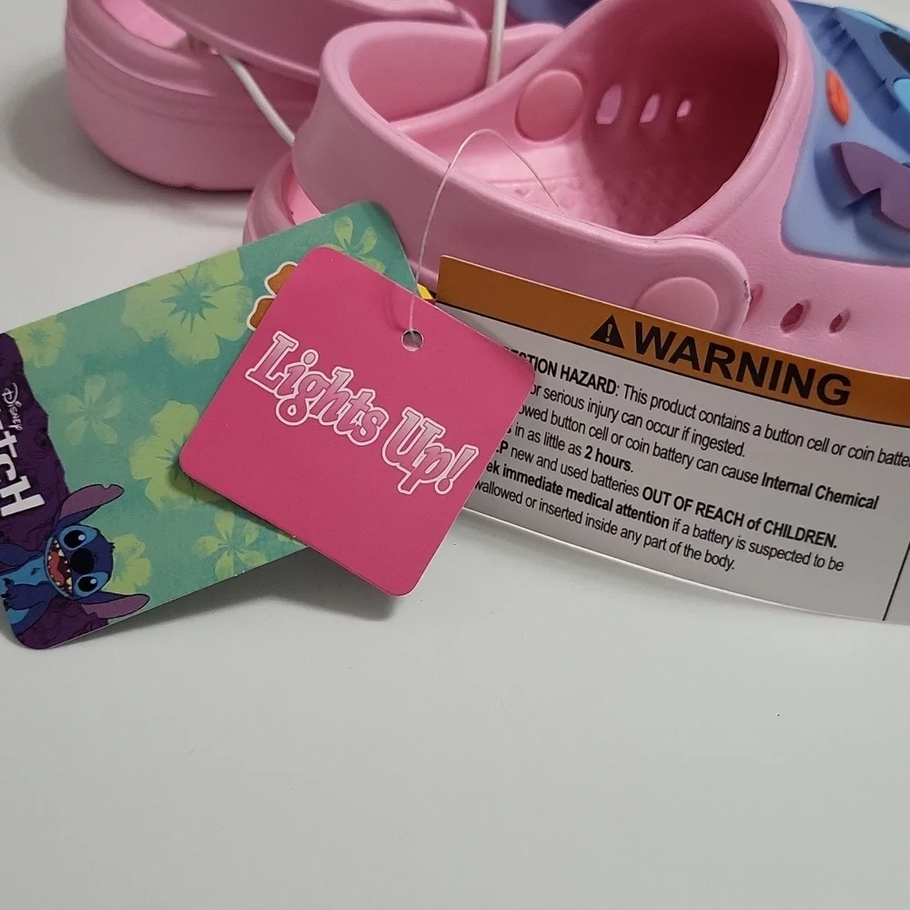 Disney Kids Stitch and Angel Pink Clogs